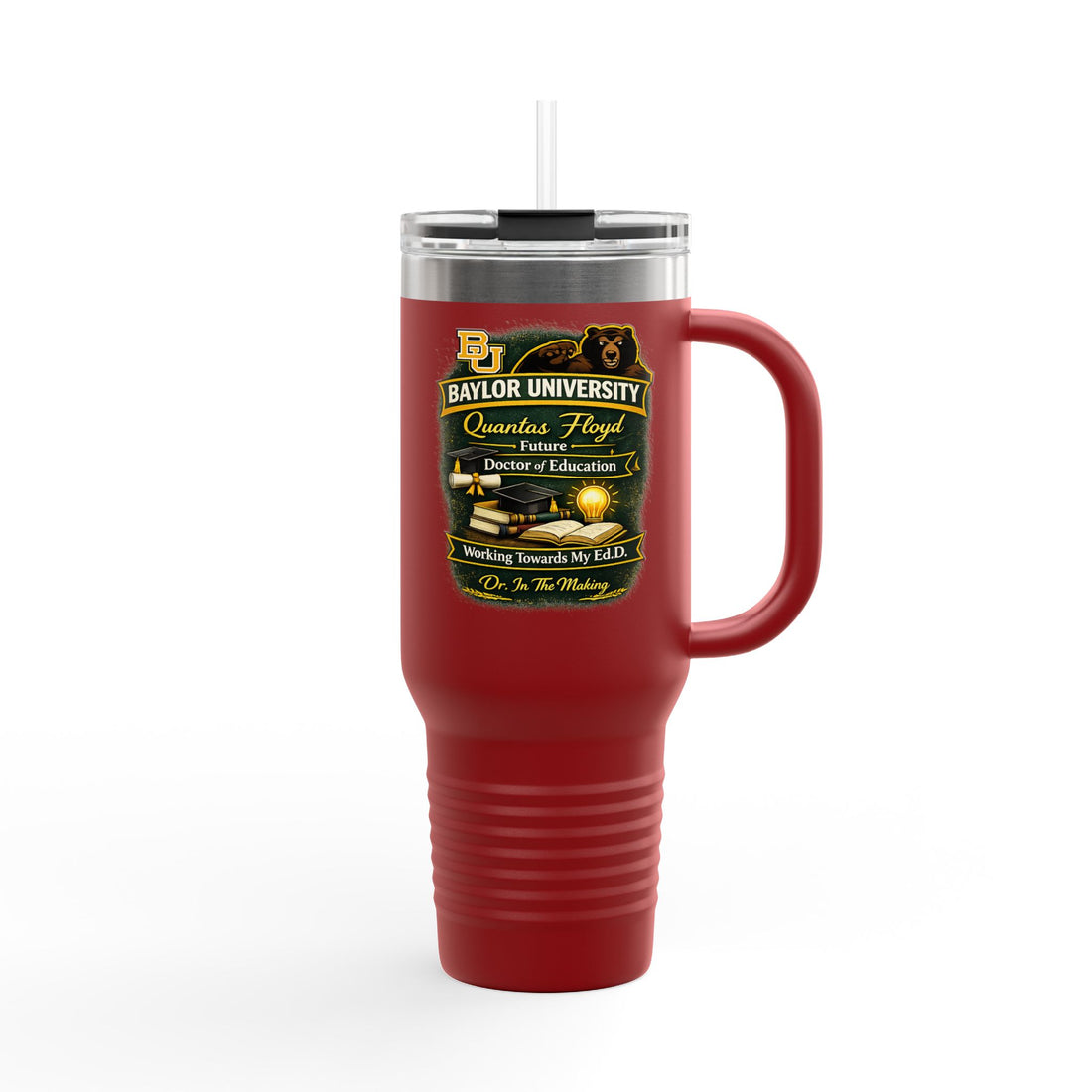 Baylor University Graduation 40oz Insulated Travel Mug — Doctor of Education Keepsake