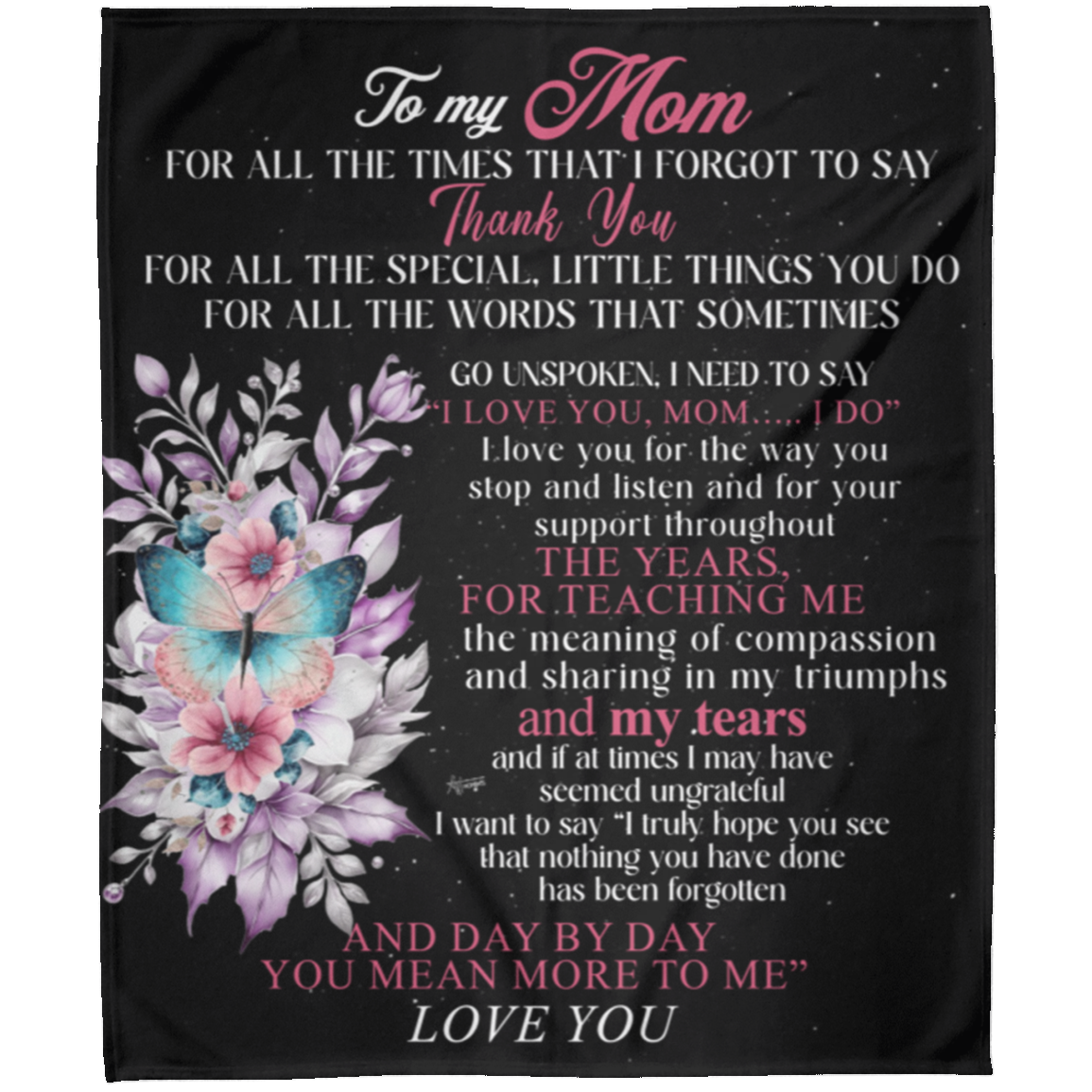 To My Mom | Fleece Blanket